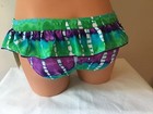 New Hobie Tie Dye Swim Hipster Bikini Ruffled Bottom Skirt Blue Green Purple
