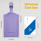 Luggage Tags For Suitcases Faux Leather Privacy Protection 2 Pack Bag Tags Trave