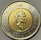 Error 2002 Canada  2 Dollar Commemorative Toonie  Proof-like  Struck Thru Thread