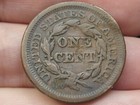 1851 Braided Hair Large Cent Penny  Fine vf Details