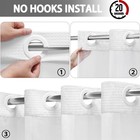 No Hook Shower Curtain With Liner Set Hotel Waffle Curtain White 72w X 75l