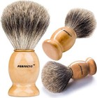 100  Pure Badger Shaving Brush - Black Handle  For All Razors