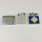 Vtg 12 Item Lot Rogers Zippo Firebird Silver Match Lighters Accessories As Is
