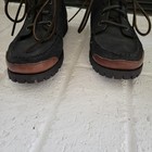 Vtg Thornton Bay Boots Mens 8 5 Lace Up Leather Black Brown Superior Shoes