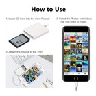 Sd Card Camera Adapter Memory Card Reader For Iphone 13 12 11 Xs Xr X 8 7 Ipad