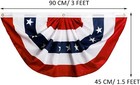 6 Pack Usa Pleated Fan Flag 1 5x3 Feet American Us Bunting Flags Half Fan Banner