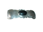 Vtg Rare Navajo G  Pete Sterling Silver Hair Barrette W Black Onyx Stone 3 5 