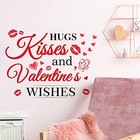 Valentines Day Wall Decal Hugs Kisses And Valentine Wishes Wall Valentines-1