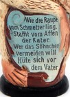 Rare Vintage German Ceramic Monkey Character Beer Stein Lidded 10 