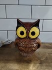 Vintage Ceramic Owl Night Light Table Lamp 