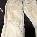 Preme Men   s Light Wash Distressed Skinny Slim Fit Mid Rise Denim Jeans