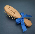 Custom Engraved Baby Hairbrush Set  Personalized Wooden Hair Combs Baby Brush