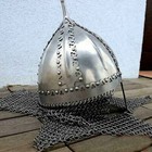 Medieval Norman Viking Knight Helmet With Chain Mail Replica Battle Ready 18 Ga