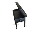 Genuine Leather Ebony Adjustable Artist Piano Bench stool chair With Storage