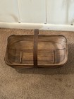 Vintage Antique English Old Sussex Wooden Trug Garden Basket