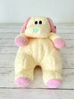 Ty Baby Pillow Pals Dogbaby Yellow Pink Puppy Dog Rattle 1999 Vintage 12   