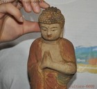 11  Tibet Old Wood Hand Carved Pray Sakyamuni Shakyamuni Buddha Statue