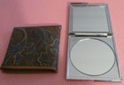 Estate Vintage Polished Silver 3 3 4 x3 1 4  Vanity Compact Double Mirror  nk 