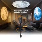 Galaxy Planet   Moon Projector Lamp Led 360   Rotating Night Light Usb Powered Us