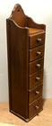 Vintage Hanging Wall Spice Cabinet 6 Drawer Spice Rack Primitive Kitchen Storage