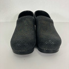 Dansko Black With Iridescent Scales Professional Clog Shoes