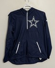 Nike Men Large Dallas Cowboys Blue Rush Fly Half Zip Pullover Performance Hoodie