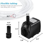 10w 160gph Submersible Pump With 3 3 Ft Tubing For Aquariums  Fish Tank  Pond Fo