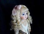 Handmade Mohair Doll Wig By Wendy Feidt-christa- 9 1 4  Size- Antique Blond