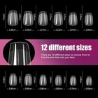 600pcs Extra Short Coffin Clear Nail Tips Full Cover Acrylic Press Diy Nail Kit