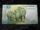 Unc Old World Currency Note South Africa 10 Rand 2023  rhinoceros   Mandela 