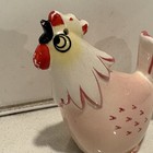 Vintage Pink Chicken Salt Or Pepper Shaker Ceramic Hen Farmhouse Decor Figurine