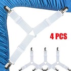 4bed Sheet Fasteners Adjustable Elastic Suspenders Straps Mattress Covers Clips
