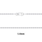 925 Sterling Silver 1 4mm Solid Rope Chain Necklace Nickel Free Made In Italy
