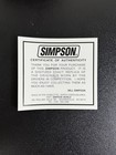 Ted Musgrave Simpson Racing Helmet Replica Limited First Edition Nascar