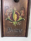 Vintage Recipe Box Hand Painted Wooden Kitchen Decor Storage Organizer