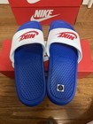New Nike Benassi Jdi Game Royal white Men s Slides Sandals 343880-410 Free S h 