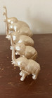 Vintage Porcelain  Elephant Lot Of 5 Miniature Ceramic Elephants