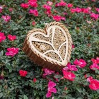 Mason Bee House  Heart-shaped Wooden Bee House With Bamboo Tubes  Nesting Aid   