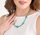 American West Colors Of Turquoise Bead Sterling Silver Necklace  21 