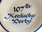 107th Kentucky Derby Trinket Nut candy Dish Vtg 1981 Louisville Stoneware Co Usa
