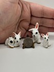 Vintage Mikasa Bone China Bunny Figurine Set Rabbit Miniature Trinkets    