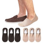No Show Socks Men Non Slip Low Cut Thin Socks For 9-11 Waffle black 3 beige 3 