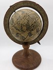 Vintage Reproduction Terrestrial Globe 12    Wood Base Made In Hong Kong Damage
