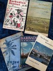 Vintage Barbados Island Books X 5 W Pressed Flowers  b12