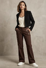 Calvin Klein Women   s Brown Pinstripe Sequin Embroidered Bootcut Dress Pants 29