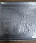 Vintage 13x9  Arthur Armour Hand Hammered Aluminum Tray Western Horse   Carriage