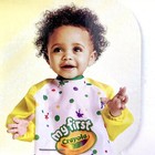My First Crayola Art Smock Stage 1 Lg Sleeves Elastic Cuff Reusable Lot Of 3