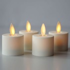 Luminara Flameless Ivory Tea Light Candles Unscented Moving Wick Remote Set Of 4