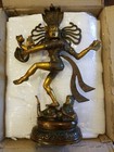 Shiva  Antique  lord Of The Dance  nataraja  Gilded Bronze 18  Inches Tall