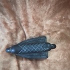 Vintage Cordless Cast Iron Sad Iron Flat Iron W  Handle  Black Metal